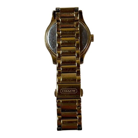 Coach Women's MADDY GOLD PLATED BRACELET WATCH W6006 NEEDS BATTERY Original Box - Picture 8 of 11